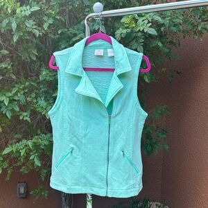 EP Pro Minty Green Women's Vest Size Large w/silver zippers